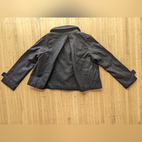 Cute Cropped Pea-coat Dark Grey - Picture 3 of 3